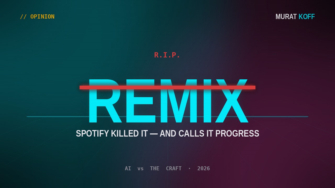 Spotify Killed the Remix — Opinion by Murat Koff